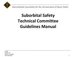 Suborbital Safety Technical Committee Guidelines Manual