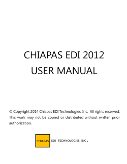 CHIAPAS EDI 2012 USER MANUAL