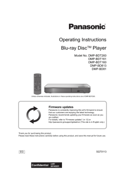 Operating Instructions Blu-ray Disc Player TM