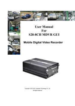 User Manual For S28-8CH MDVR GUI