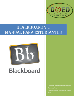 BLACKBOARD	9.1 MANUAL	PARA	ESTUDIANTES