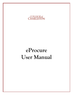 eProcure User Manual