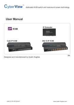 User Manual KVM dedicated KVM switch and rackmount screen technology