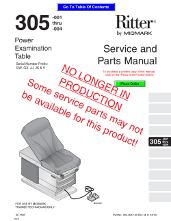 305 Service and Parts Manual NO LONGER IN