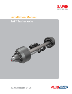 SAF Trailer Axle Installation Manual XL-AA20003BM-en-US