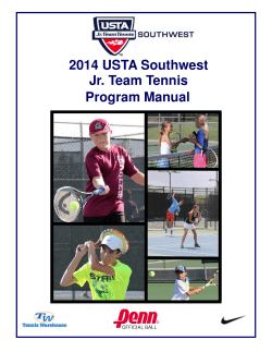 2014 USTA Southwest Jr. Team Tennis Program Manual