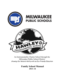 Family School Manual An Instrumentality Charter School through the 2013–14