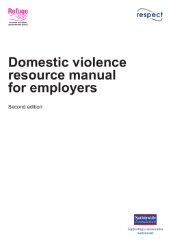 Domestic violence resource manual for employers respect