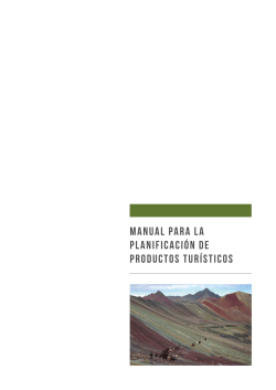 manual para la planificación de productos turísticos