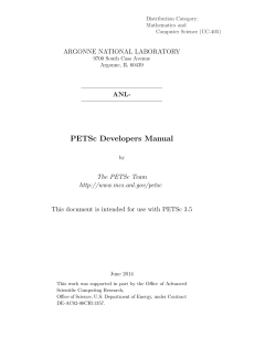 PETSc Developers Manual