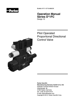 Operation Manual Series D*1FC Pilot Operated Proportional Directional