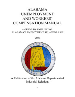 ALABAMA UNEMPLOYMENT AND WORKERS’ COMPENSATION MANUAL