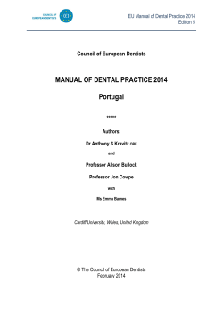 EU Manual of Dental Practice 2014  Edition 5