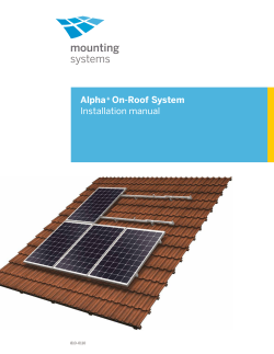 Alpha On-Roof System Installation manual +