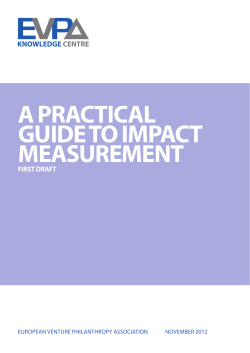 A PrActicAl Guide to imPAct meAsurement First drAFt