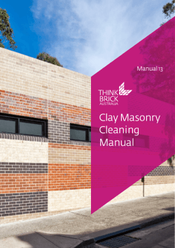 Clay Masonry Cleaning Manual Manual 13