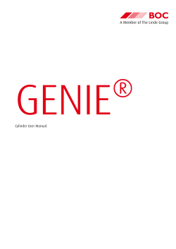 GENIE® Cylinder User Manual.