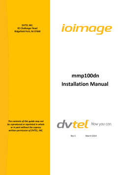 mmp100dn Installation Manual