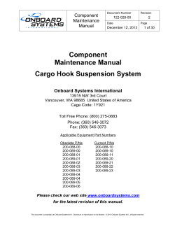 Component Maintenance Manual Cargo Hook Suspension System Maintenance
