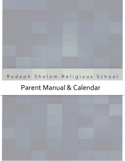 Parent Manual &amp; Calendar