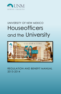 Houseofficers University and the UNIVERSITY OF NEW MEXICO
