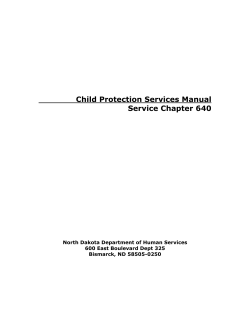 Child Protection Services Manual  Service Chapter 640