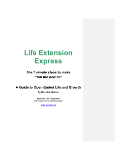 Life Extension Express A Guide to Open-Ended Life and Growth