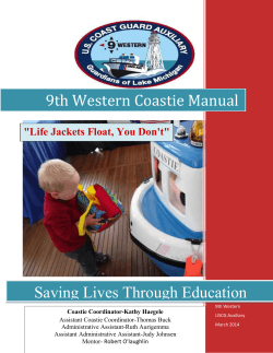 9th Western Coastie Manual Saving Lives Through Education