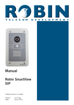 Manual Robin SmartView SIP Software version 3 or higher