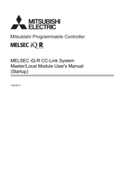 MELSEC iQ-R CC-Link System Master/Local Module User's Manual (Startup) -RJ61BT11