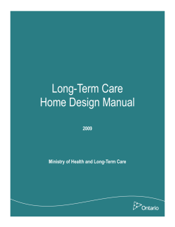 Long-Term Care Home Design Manual 2009