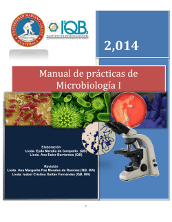 2,014 Manual de prácticas de Microbiología I