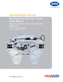 AL Aluminum NoLube Series Fifth Wheels Rebuild/Repair Manual