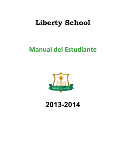 Liberty School 2013-2014 Manual del Estudiante