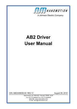 AB2 Driver User Manual D/N: AB02458000-00  REV: C