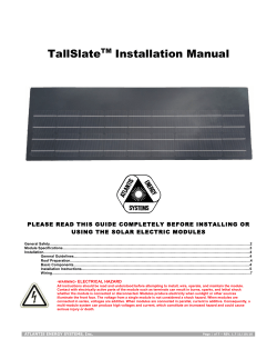 TallSlate Installation Manual  TM