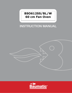 BSO612SS/BL/W 60 cm Fan Oven User Manual for your