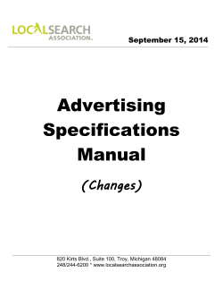 Advertising Specifications Manual
