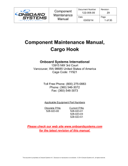 Component Maintenance Manual, Cargo Hook Component Maintenance