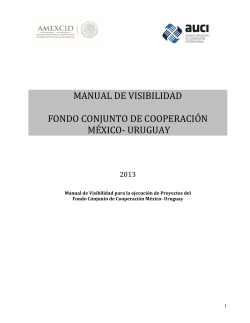 MANUAL DE VISIBILIDAD  FONDO CONJUNTO DE COOPERACIÓN MÉXICO- URUGUAY