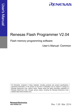 Renesas Flash Programmer V2.04 Common  Flash memory programming software