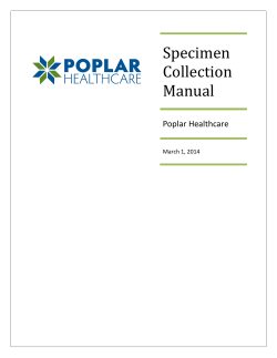 Specimen Collection Manual