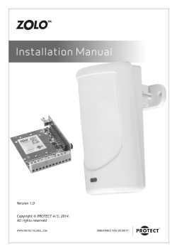 Installation Manual Version 1.0 Copyright ® PROTECT A/S, 2014. All rights reserved