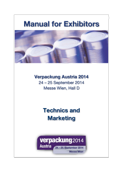 Manual for Exhibitors  Technics and Marketing