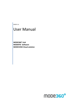 User Manual MODE360° Unit MODEPiX  Software
