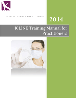 2014 K LINE Training Manual for  Practitioners