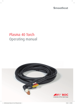 Plasma 40 Torch Operating manual 17/04/14   1:42 PM