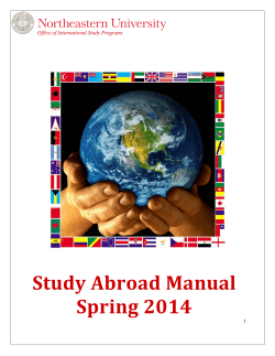 Study Abroad Manual Spring 2014