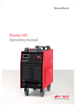 Plasma 100 Operating manual
