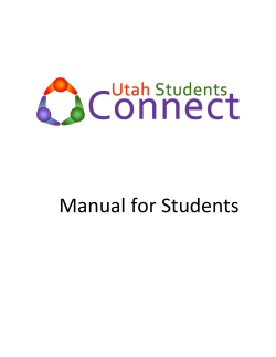 Manual for Students